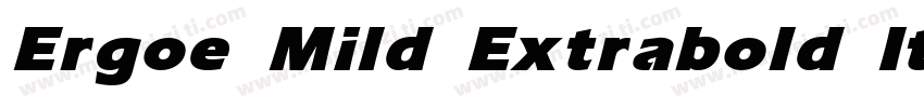 Ergoe Mild Extrabold Italic字体转换